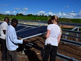 Mounting the solar panels on the tray